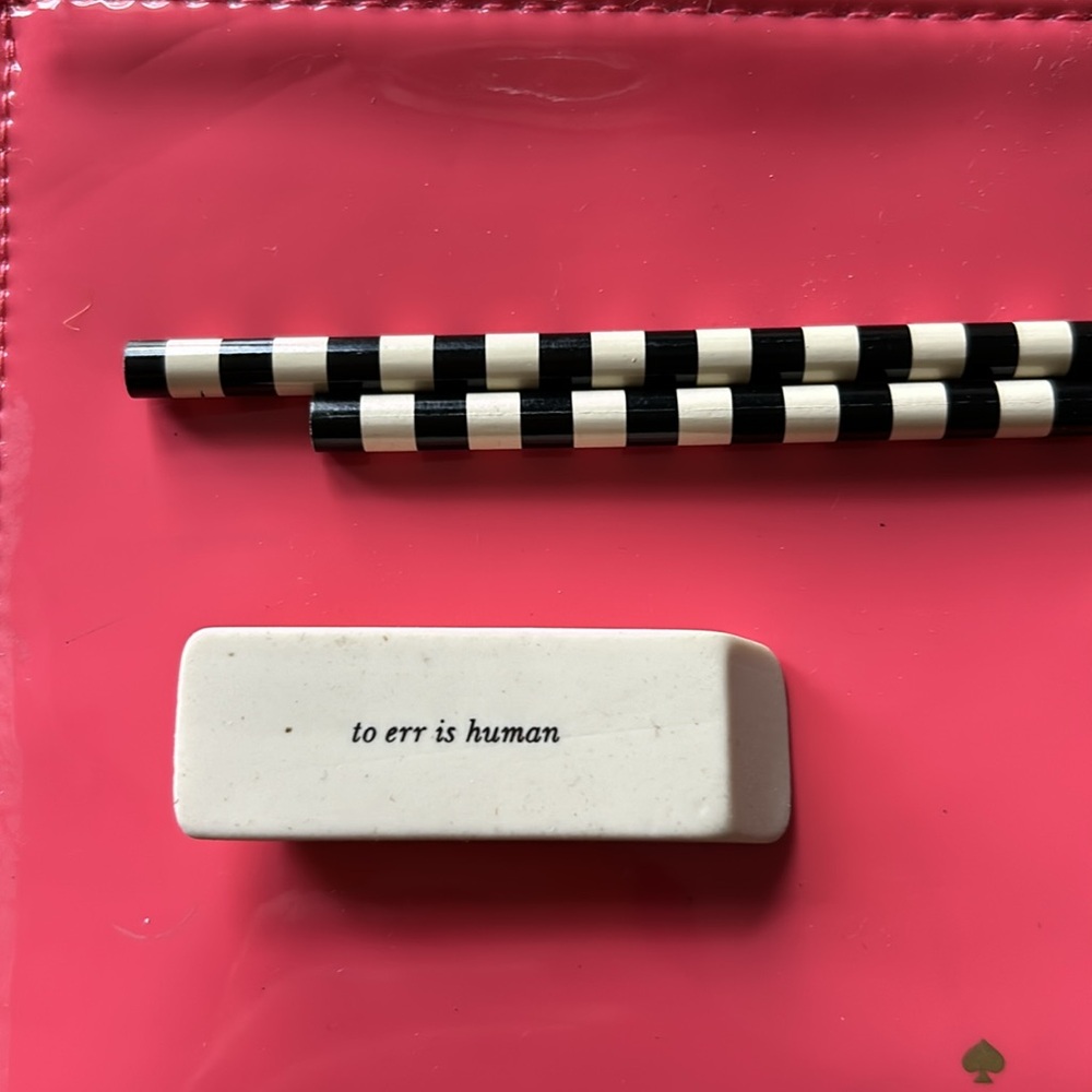 Kate Spade Same Mistakes pencil pouch case set - Picture 5 of 8